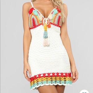 Listen to the Music Crochet Dress - White